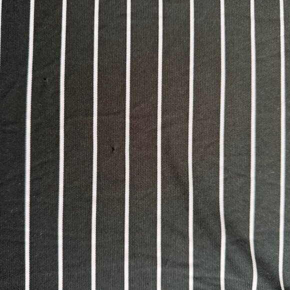 Men's Vanderbilt Striped Polo, Black w/ White Stripes, XXL, Short Sleeve - Picture 6 of 6